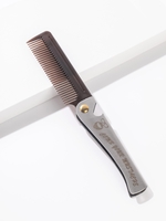 Men Cartoon Pattern Multi-function Folding Beard Comb