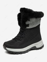 Men High Top Thermal Warm Faux Fur Lined Winter Snow Walking Outdoors Boots