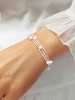 Multi-layers Beads Decor Sliver Chain Bracelet