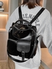Multi-pocket Buckle Zippered Backpack