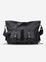 Multi-pocket Design Canvas Techwear Crossbody Bag