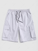 Multi-pocket Letter Patch Drawstring Streetwear Cargo Shorts Xs Gray