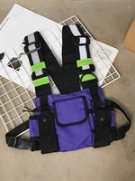 Multi-pocket Reflective Hip Hop Streetwear Chest Pack Tactical Harness Vest Chest Bag
