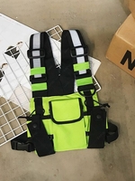 Multi-pocket Reflective Hip Hop Streetwear Chest Pack Tactical Harness Vest Chest Bag