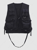 Multi-pocket Side-release Buckle Design Cargo Vest Xl Black