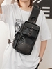 Multi-pocket Zippers Sling Bag