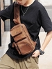 Multi-pocket Zippers Sling Bag