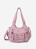 Multi-pockets Soft Leather Hobo Bag