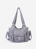Multi-pockets Soft Leather Hobo Bag