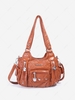 Multi-pockets Soft Leather Hobo Bag