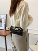 Multi-use Chain Design Embossed Sling Bag