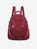 Multi-zipper Solid Backpack