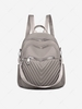 Multi-zipper Solid Backpack