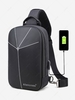 Multifunction Anti-theft Lock Chest Bag with USB Charging Port