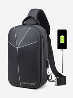 Multifunction Anti-theft Lock Chest Bag with USB Charging Port