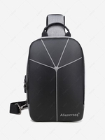 Multifunction Anti-theft Lock Chest Bag with USB Charging Port