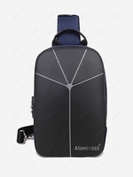 Multifunction Anti-theft Lock Chest Bag with USB Charging Port