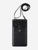 Multifunction Solid Color Embossed Phone Crossbody Bag