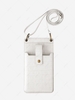 Multifunction Solid Color Embossed Phone Crossbody Bag