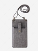Multifunction Solid Color Embossed Phone Crossbody Bag