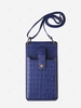 Multifunction Solid Color Embossed Phone Crossbody Bag