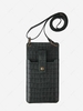 Multifunction Solid Color Embossed Phone Crossbody Bag