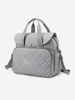 Multifunctional Embroidered Dual Handle Bag with USB Charging Port