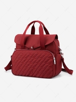 Multifunctional Embroidered Dual Handle Bag with USB Charging Port