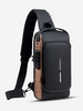 Multifunctional Waterproof USB Charging Anti Theft Code Lock Sling Bag
