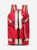 Multipurpose Letter Print Colorblock Handle Crossbody Backpack