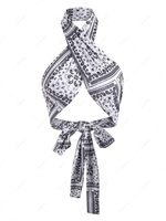 Multiway Retro Paisley Print Crop Top