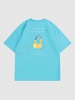 Music Headphones and Letters Print Short Sleeve T Shirt 2xl Light blue