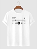 Music Player Graphic Cuffed Sleeve Tee 2xl White