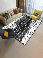 Musical Note Print Floor Mat