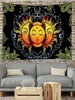 Mysterious Astrology Sun Moon Pattern Tapestry