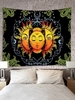 Mysterious Astrology Sun Moon Pattern Tapestry