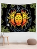 Mysterious Astrology Sun Moon Pattern Tapestry