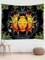 Mysterious Astrology Sun Moon Pattern Tapestry