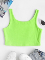 Neon Double-layered Jersey Baby Tank Top M Green