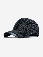 Newspaper Print Baseball Cap