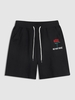 NO WAY ROSE Print Sweat Shorts Xl Black