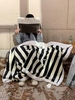 Nordic Style Striped Pattern Winter Fuzzy Fleece Blanket