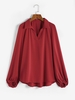 Notched Collared Solid Top S Deep red