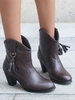 Notched Tassels Detail Chunky Heeled Boots