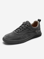 Number Print Stitching Lace Up Casual Shoes