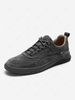 Number Print Stitching Lace Up Casual Shoes