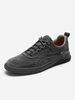Number Print Stitching Lace Up Casual Shoes