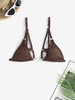 O-ring Bikini Top L Deep coffee