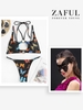 O-ring Butterfly Tanga Bikini with Halloween Masquerade Cosplay Lace Mask Black