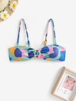 O Ring Colorblock Bikini Top M Multi a
